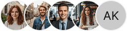 Molteplici avatar di profili di investitori nel blocco di recensioni di trading su Marea Capitorio